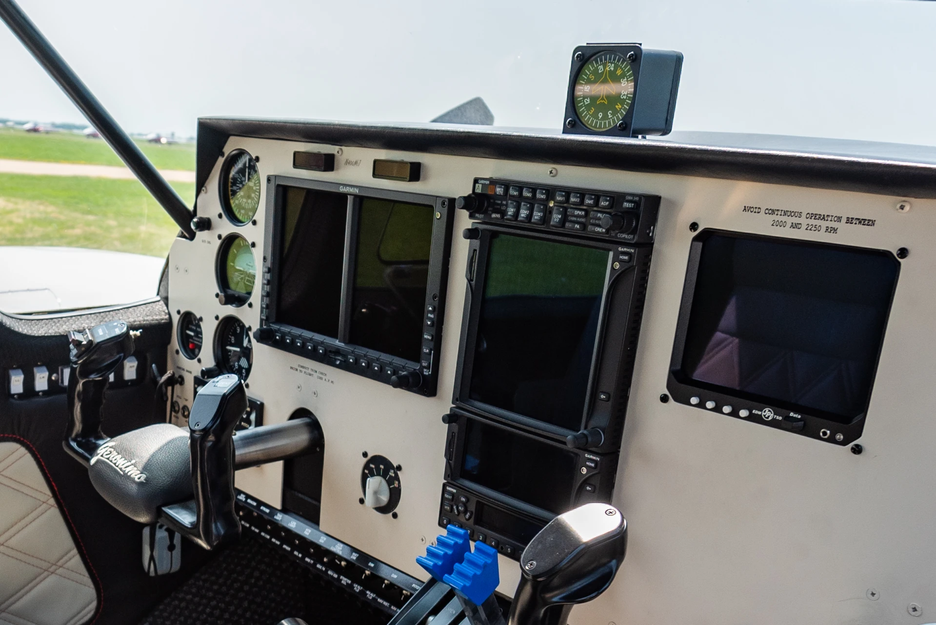 Geronimo aircraft cockpit view at Lancaster, California at MH Aviation