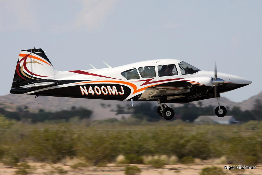 Geronimo aircraft taking off at Lancaster, California at MH Aviation