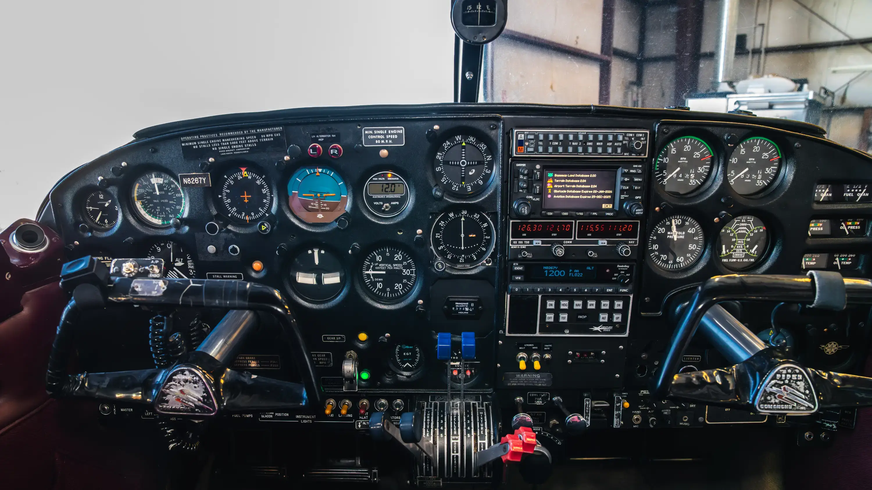 Front view showing twin engines